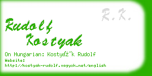 rudolf kostyak business card